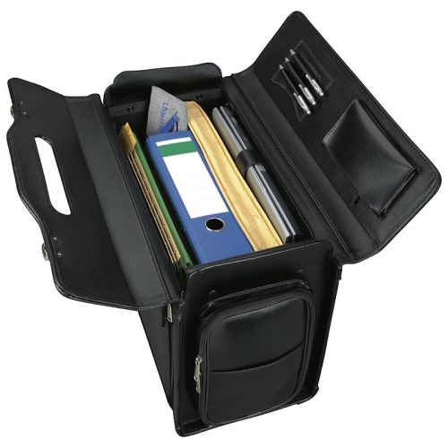 Pilótatáska ALASSIO "VERONA“ bőr fekete