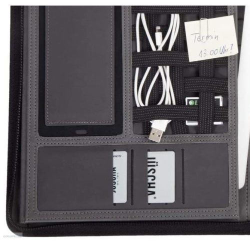 Konferenciamappa A/4 Alassio FORUM Polyester, antracit