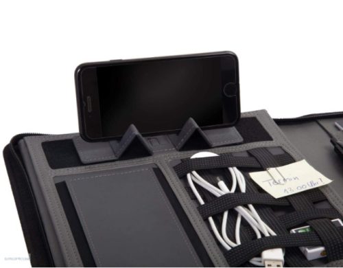 Konferenciamappa A/4 Alassio FORUM Polyester, antracit