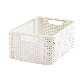   Tárolódoboz rattan hatású CURVER "STYLE" L méretű 30L bézs