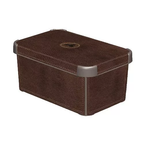 Tárolódoboz bőrhatású CURVER Deco Stockholm "S" 7L