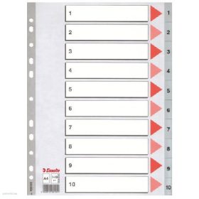 Regiszter ESSELTE A/4 1-10 műanyag