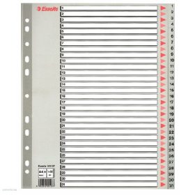 Regiszter ESSELTE A/4 1-31 műanyag MAXI
