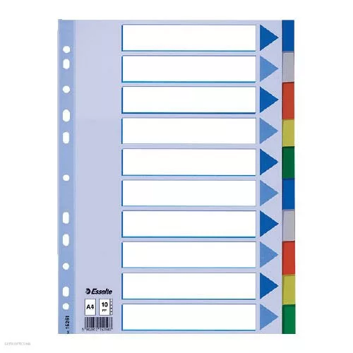 Elválasztólap ESSELTE A/4 műanyag 10rész