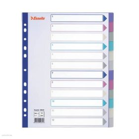 Elválasztólap ESSELTE A/4 műanyag 20rész