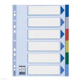 Elválasztólap ESSELTE A/4 műanyag 6rész