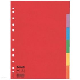 Elválasztólap ESSELTE A/4 karton 6rész