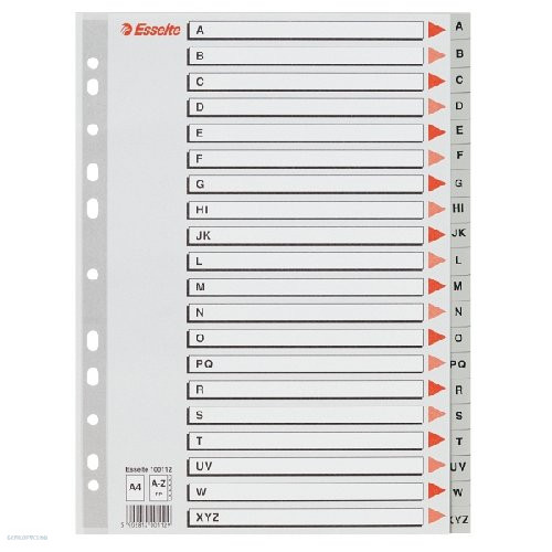 Regiszter ESSELTE A/4 A-Z műanyag