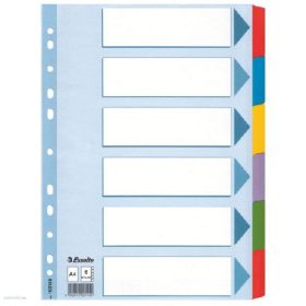 Elválasztólap ESSELTE A/4 karton 6rész Mylar