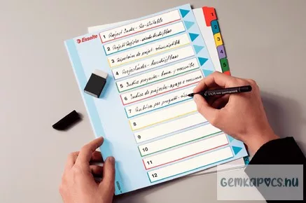 Regiszter újraírható Esselte A/4 1-10 részes 100208