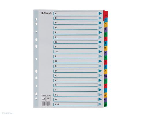 Regiszter ESSELTE A/4 A-Z karton MYLAR