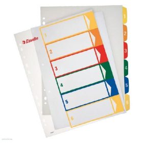 Regiszter ESSELTE A/4 1-6 PP nyomtatható MAXI