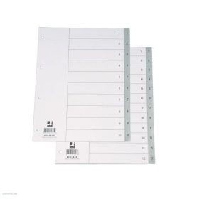 Regiszter Q-CONNECT A/4 1-31 szürke műanyag