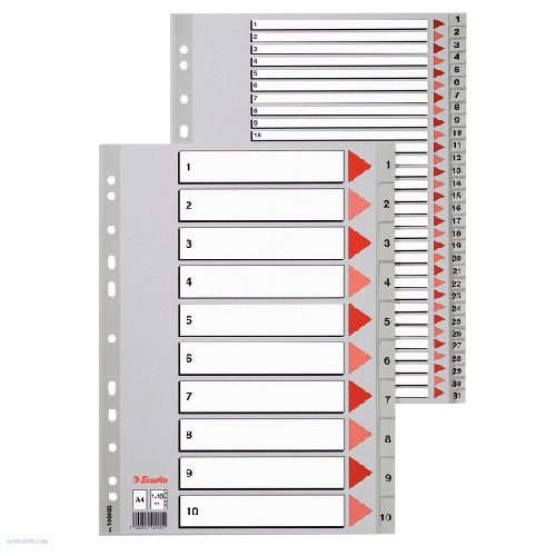 Regiszter ESSELTE A/4 1-6 műanyag