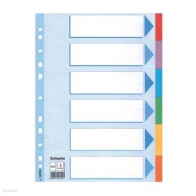 Elválasztólap ESSELTE A/4 karton STANDARD 6rész