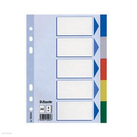 Elválasztólap Esselte A/5 műanyag 5rész