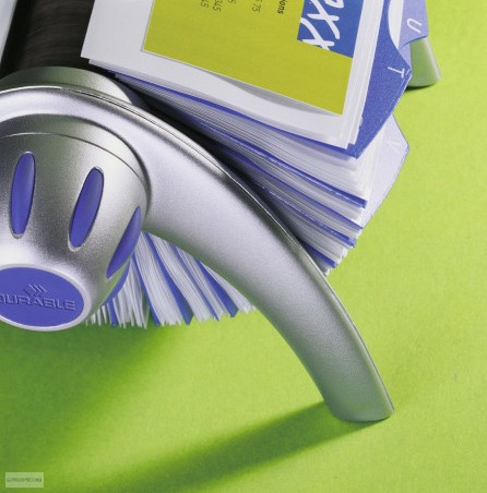 Névjegykártyatartó Durable Vegas Visifix Flip forgatható 400 kártyahely 2417/23 ezüst