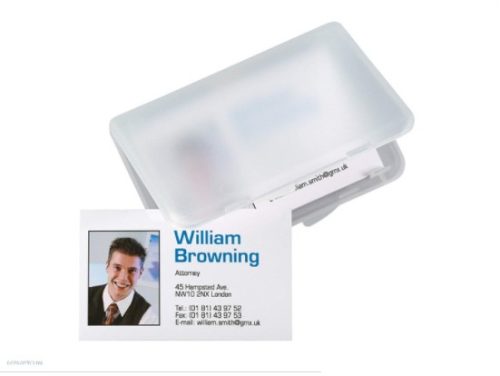 Névjegytartó 15 kártya átlátszó matt műanyag SIGEL VA140