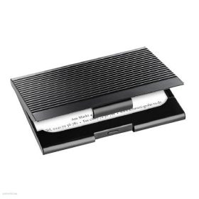   Névjegykártyatartó 20 kártya matt fekete fém SIGEL VZ134