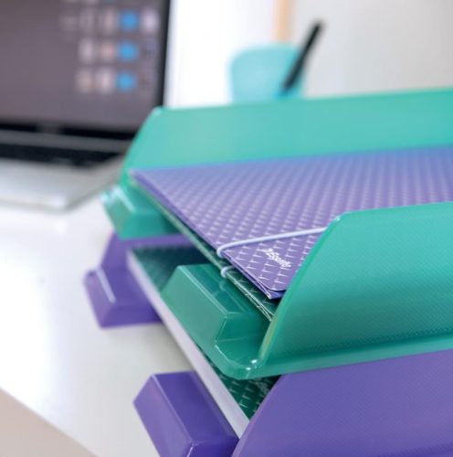 Irattálca műanyag Esselte Vivida, áttetsző kék