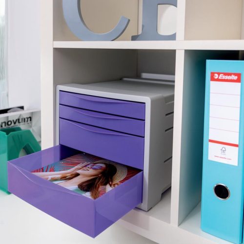 Irattartó 4 fiókos ESSELTE Colour'Ice áttetsző zöld