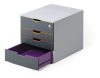 Irattároló doboz, Durable Varicolor Safe, 4 fiókos, zárható, 760627