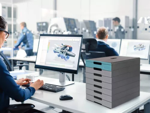 Irattartó 7 fiókos Durable Idealbox Pro 7, kék