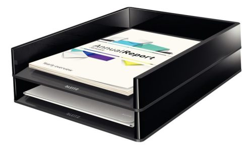 Irattálca műanyag LEITZ WOW kettős színhatású fekete