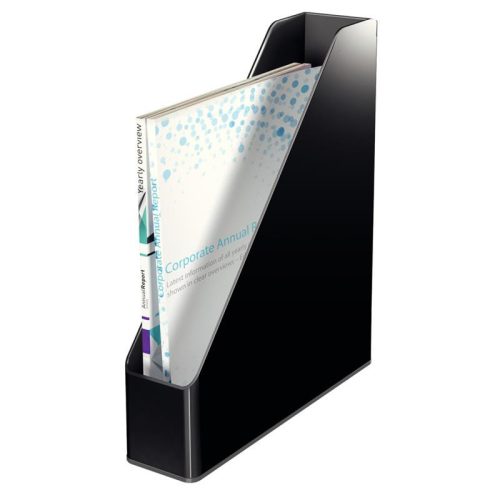 Iratpapucs műanyag LEITZ WOW 6 cm kettős színhatású fekete