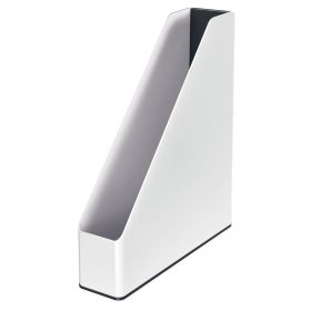   Iratpapucs műanyag LEITZ WOW 6 cm kettős színhatású fekete-fehér