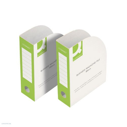 Iratpapucs 100mm karton zöld-fehér Q-Connect