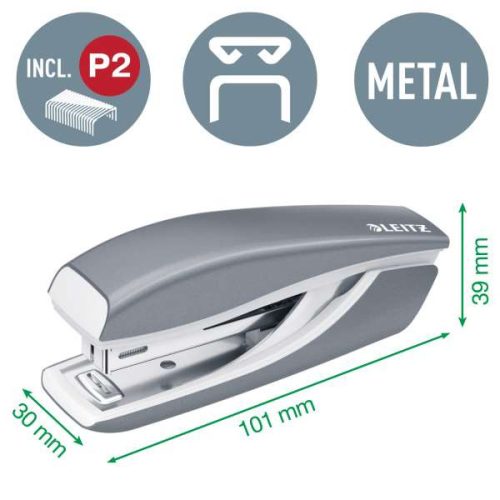 Tűzőgép és lyukasztó szett Leizt WOW Mini 10lap 55612.. piros