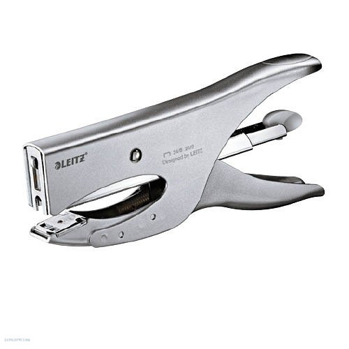 Fűzőgép Leitz 5549 Jumbo hátultöltős, matt króm