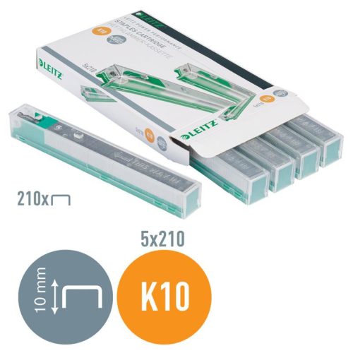 Fűzőkapocs K10 41- 55 lap, 5 x 210 darab/doboz, Leitz 55930000
