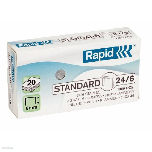 Fűzőkapocs Rapid Standard 24/6 horganyzott, 1000db/doboz