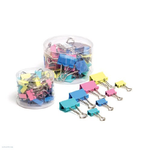 Iratcsipesz fém 41 mm, színes 24 db / doboz