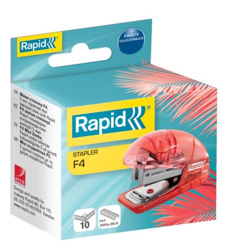 Fűzőgép RAPID Colour'Ice mini 10lap áttetsző kék