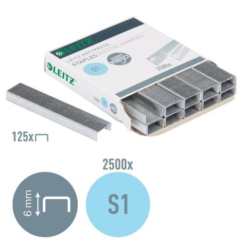 Fűzőkapocs Leitz Softpress, 2500 darab/doboz