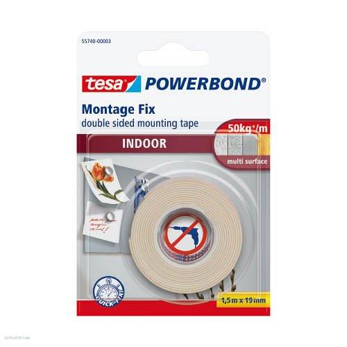 Ragasztószalag montázs Tesa Powerbond 19 mm x 1,5 m beltéri 55740