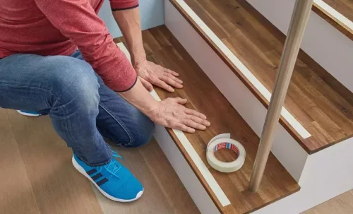 Csúszásgátló szalag transzparens Tesa 25mm x 5m fluoreszkáló 55580