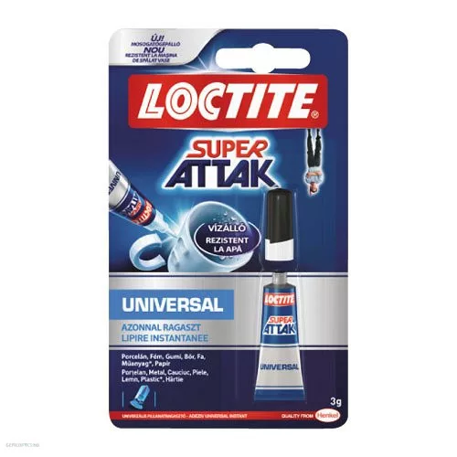 Pillanatragasztó Super Attak 3g univerzális Loctite