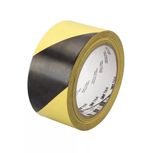 Ipari jelzőszalag, 50 mm x 33 m, fekete-sárga
