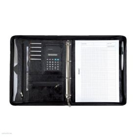   Konferenciamappa A/4 ALASSIO "MASSA" bőrhatású, fekete