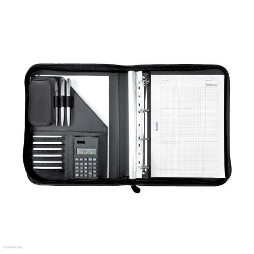 Konferenciamappa A/4 ALASSIO "PORTO" bőrhatású fekete