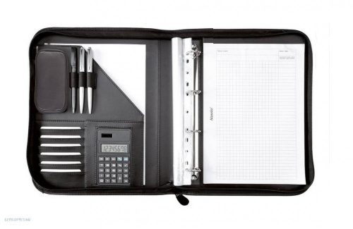 Konferenciamappa A/4 ALASSIO "PORTO" bőrhatású fekete