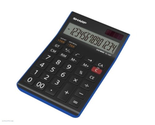 Számológép Sharp EL-145TBL asztali- 14 digites