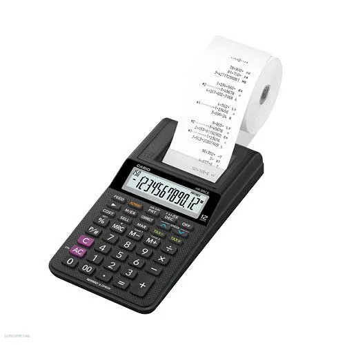 Számológép Casio HR-8RC -BK szalagos