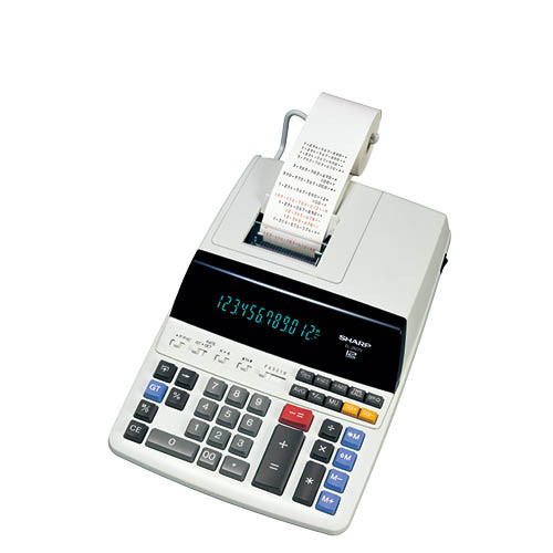 Számológép Sharp EL-2607V, szalagos, asztali