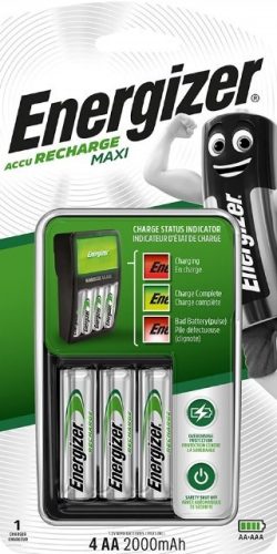 Akkutöltő Energizer Maxi + 4db AA Power 2000mAh akku NZRCX002