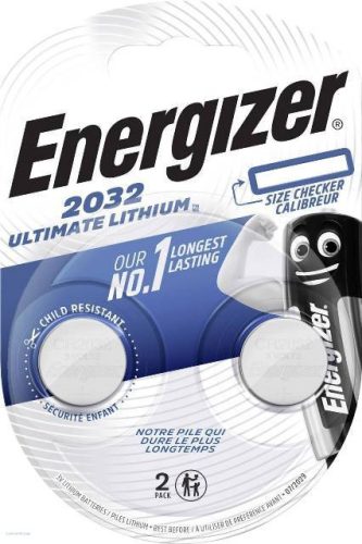 Gombelem Energizer Ultimate Lithium Performance CR2032, 2 darab/csomag